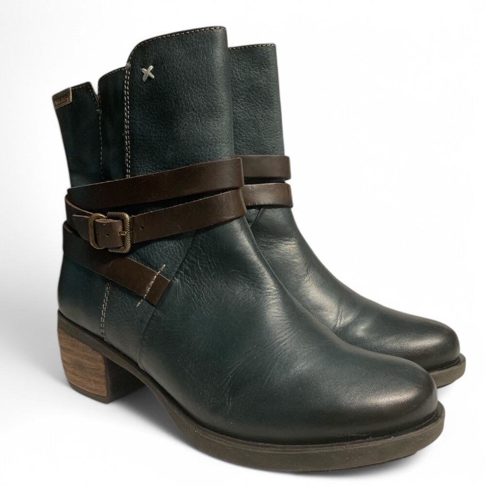 Pikolinos Strappy Dark Cyan Boots - Size 38 EU (7.5/8 US)- Made in Spain